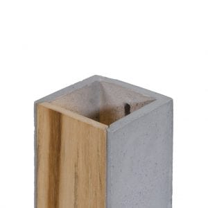 Beton-Wandleuchte Orto Teak