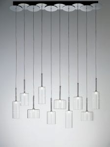 Exklusive Glas-Hängeleuchte Spillray 10 Axo Light