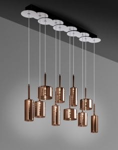 Exklusive Glas-Hängeleuchte Spillray 10 Axo Light